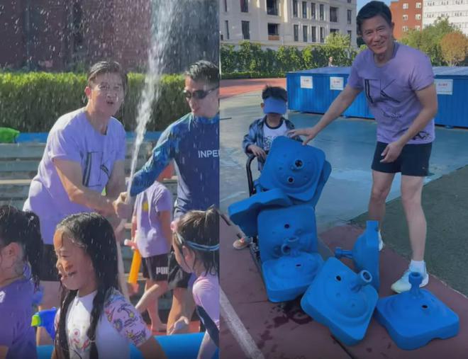 64岁港星北京参加亲子活动父子同框似爷孙为挽救颜值戴假发(图5)