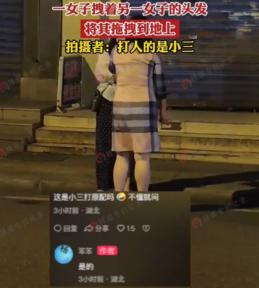 湖北：女子揪住原配的头发将其摔倒嘴里大喊：我凭啥给你解释(图5)